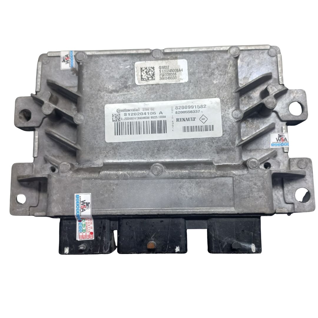 ódulo de Injeção Renault Continental SIM32 – P/N 8200991582 / 8200565337 – Original